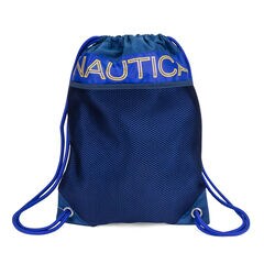 BRIGHTS CINCH SACK DRAWSTRING BACKPACK IN COBALT,Black Shadow Wash,large