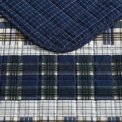 Marina Cove Blue King Reversible Quilt & Sham Bonus Set,Blue Mirage,large