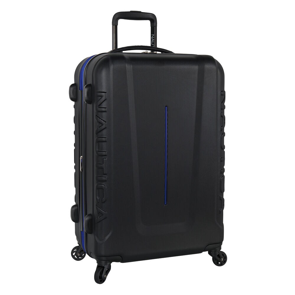 Vernon Bay 24" Hardside Spinner Luggage in Black/Cobalt,True Black,large