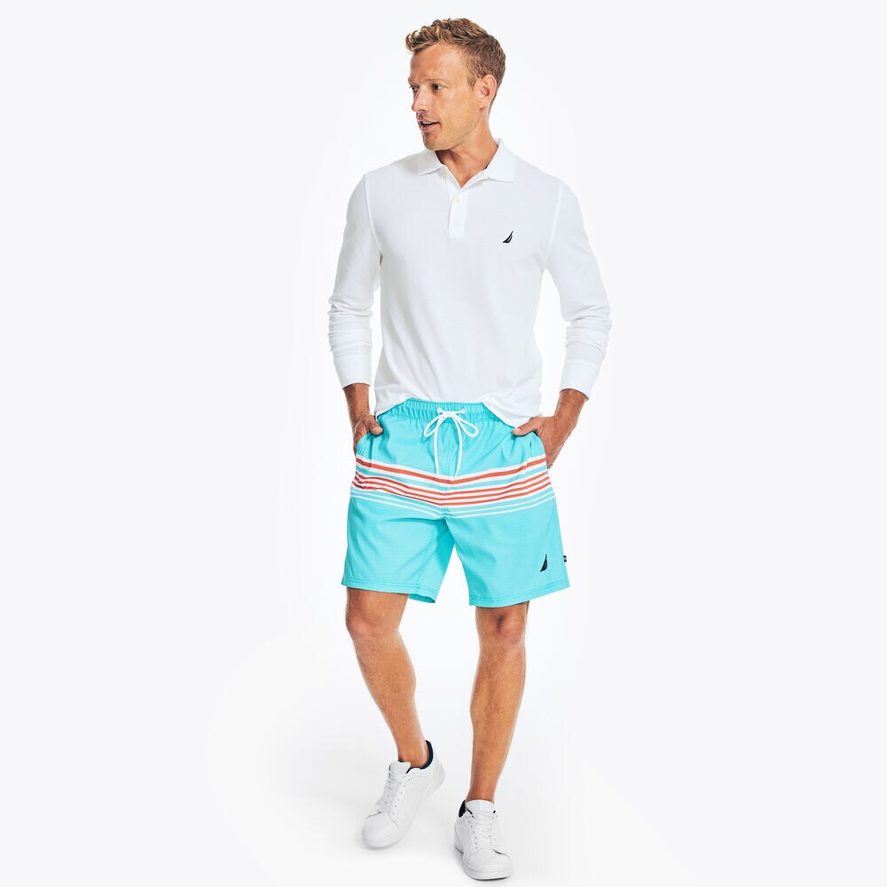 SUSTAINABLY CRAFTED 6" STRIPED QUICK-DRY SWIM,Tropic Jade,large