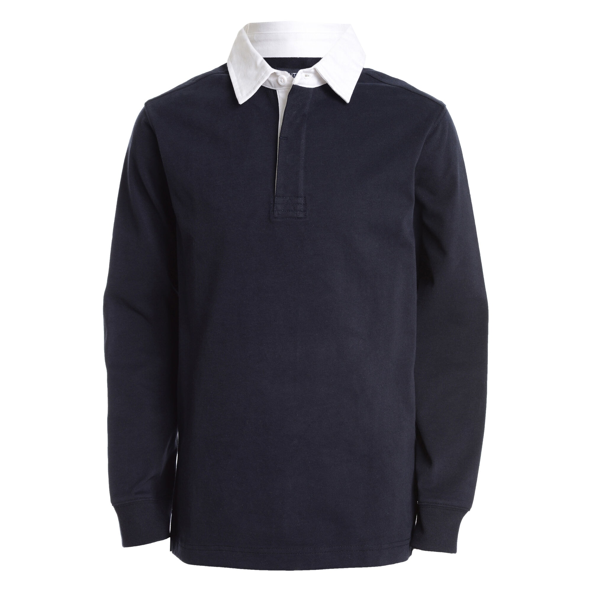 BOYS' LONG SLEEVE RUGBY POLO SHIRT (8-20),Workshirt Blue,large