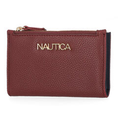 Slim Zip Card Case,Bow Burgundy,large