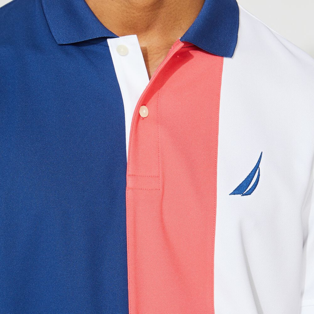 CLASSIC FIT NAVTECH COLORBLOCK POLO,Estate Blue,large