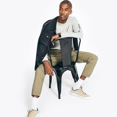 SUSTAINABLY CRAFTED GRAPHIC LONG-SLEEVE T-SHIRT,Grey Heather,large