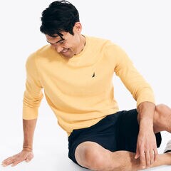 Navtech Textured Crewneck Sweater,Old Gold,large