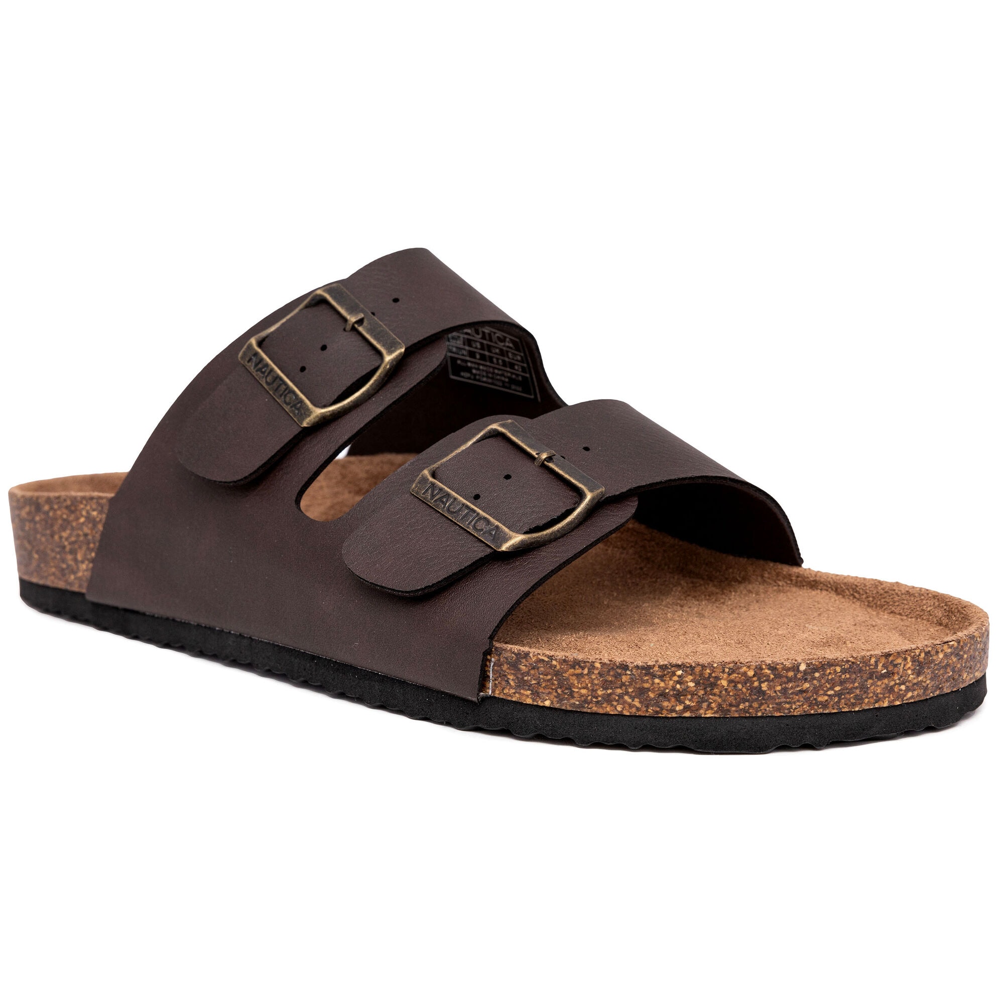 Double Buckle Sandal,Chocolate,large
