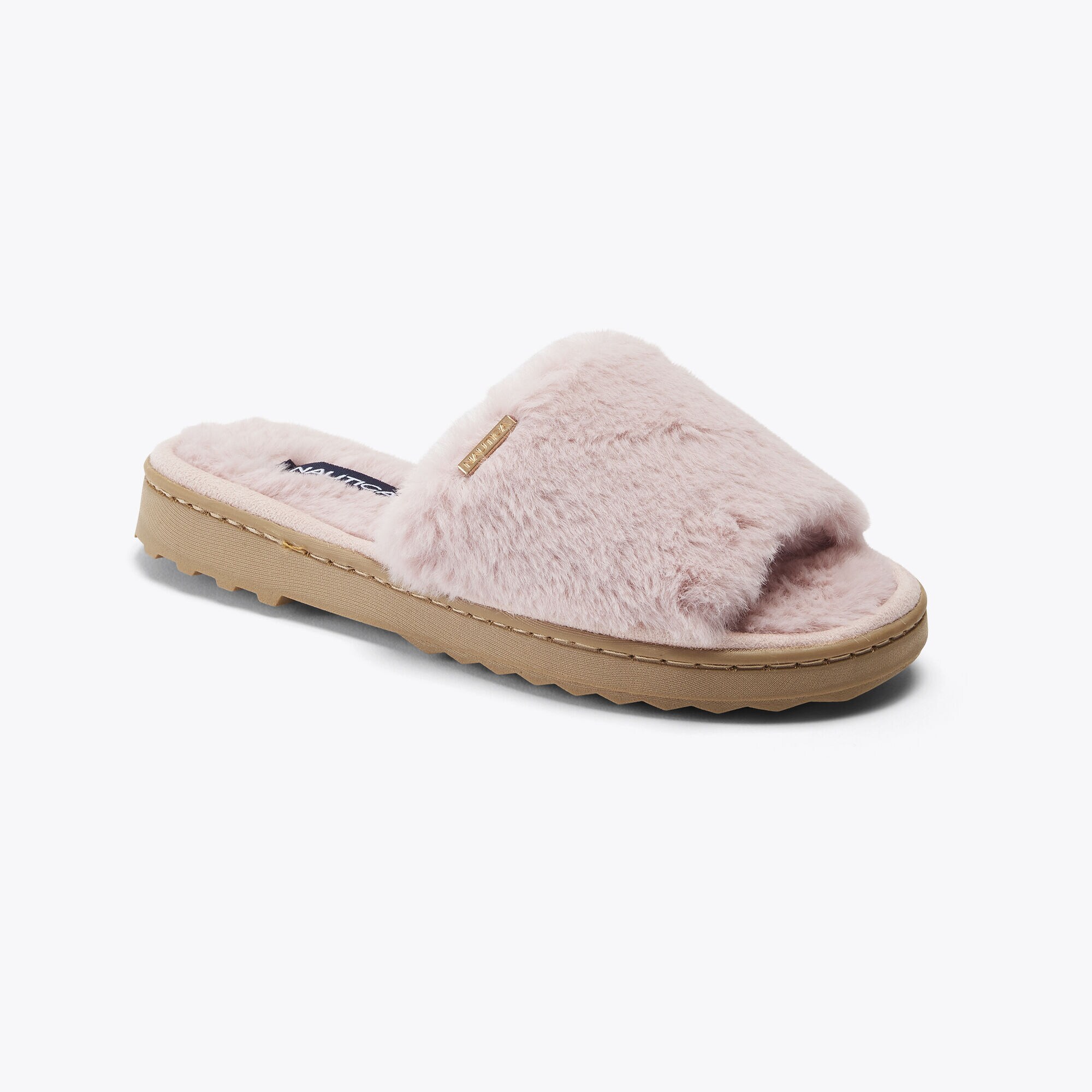 FAUX-FUR SLIDE SANDAL,Shadow Purple,large