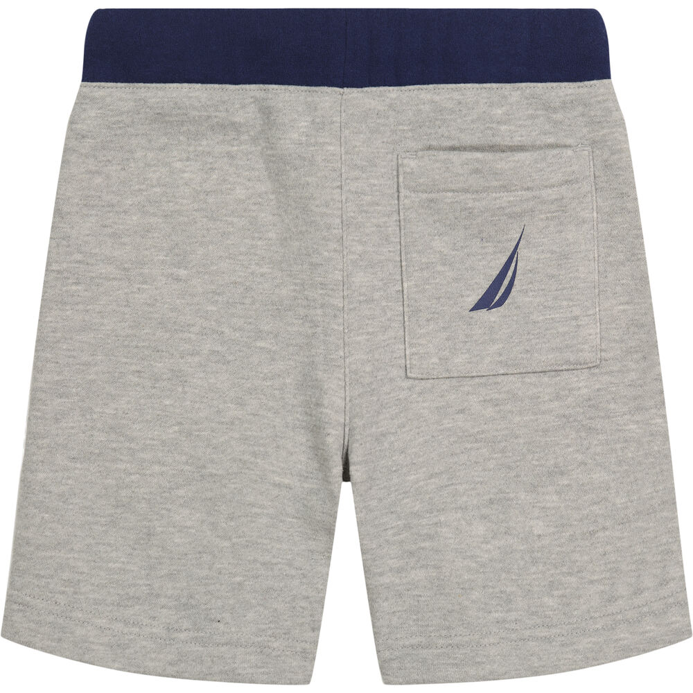 BOYS' FLEECE PULL-ON SHORT (8-20),Grey Heather,large