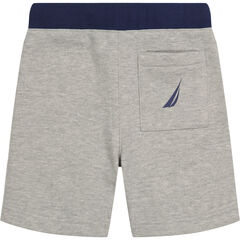 BOYS' FLEECE PULL-ON SHORT (8-20),Grey Heather,large