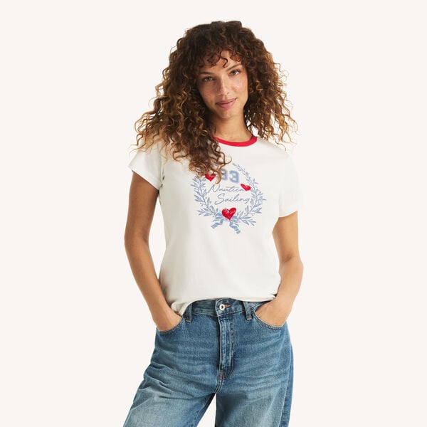 Flocked 1983 Heritage Logo Graphic T-Shirt