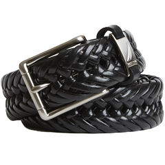 Big & Tall Basketweave Belt,Black,large