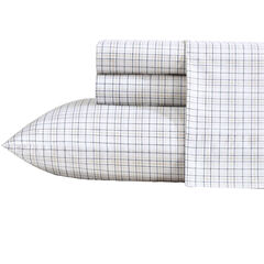 Malor Plaid Beige Queen Sheet Set,Taupe,large
