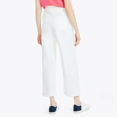 NAUTICA JEANS CO. HIGH-RISE WIDE LEG CROP DENIM,Marshmallow,large