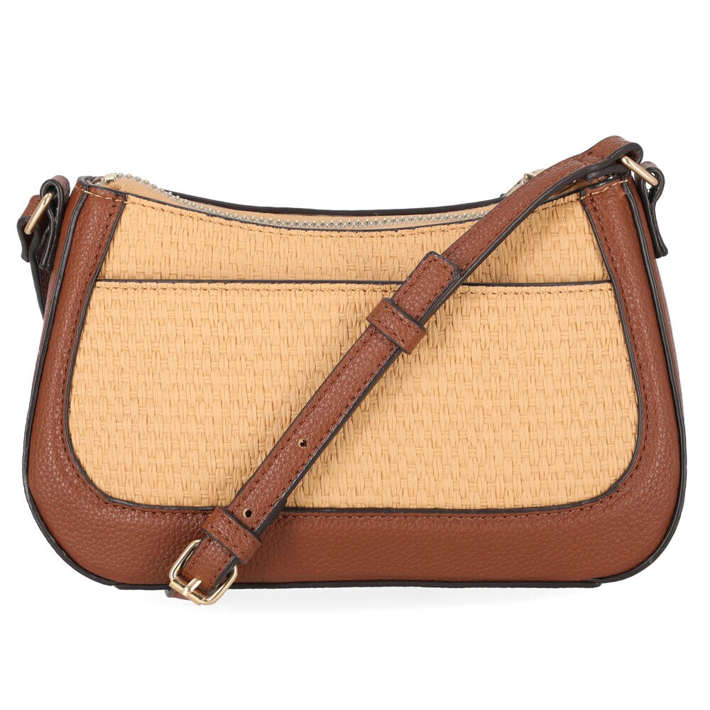 Straw Crossbody Bag,Snow,large