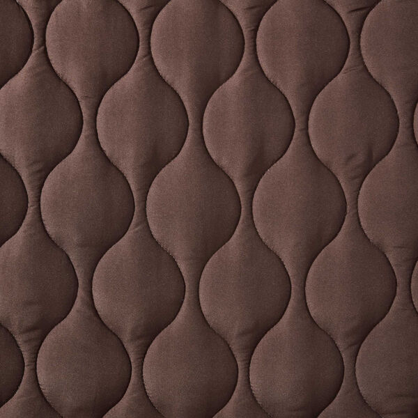 Ogee Stitch Brown King Quilt Set