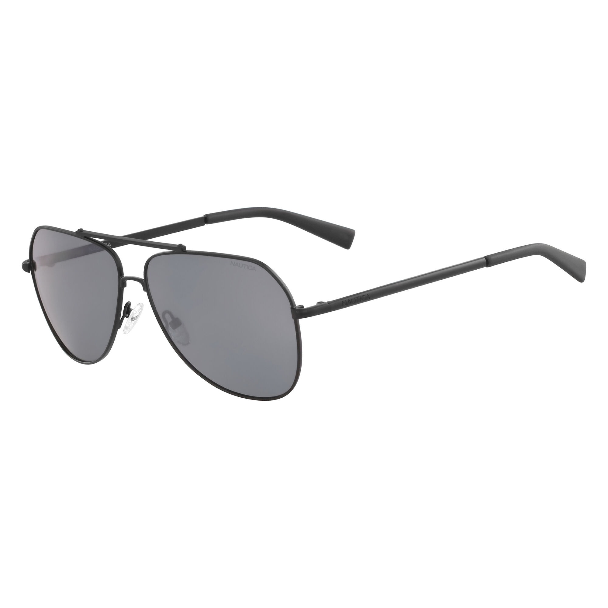 Aviator Sunglasses with Matte Frame,Black Onyx,large