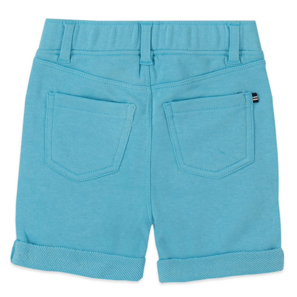 GIRLS' STRETCH PULL-ON SHORT (8-16),Stormy Blue Wash,large