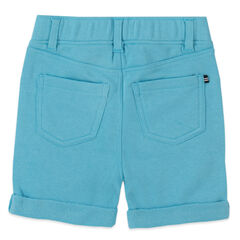 GIRLS' STRETCH PULL-ON SHORT (8-16),Stormy Blue Wash,large