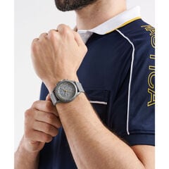 Nautica One Wheat Fiber Strap 3-Hand Watch,Pale Blue,large