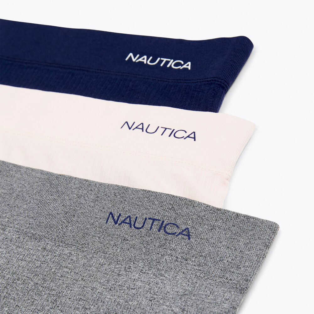 SEAMLESS RIBBED LOGO HIPSTER BRIEF, 3-PACK,Workshirt Blue,large