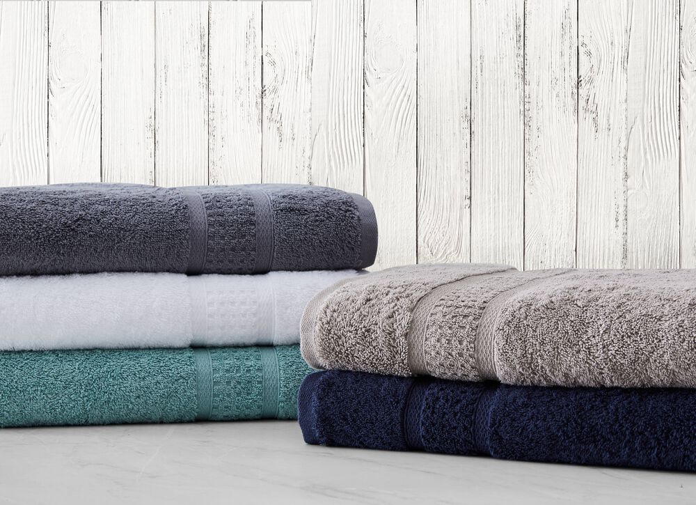 OCEANE NAVY 6-PIECE ANTIBACTERIAL TOWEL SET,Multi,large