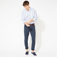 CLASSIC FIT LONG SLEEVE MULTI-COLOR STRIPE SHIRT,Lavendula,large