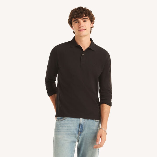 Long-Sleeve Classic Fit Deck Polo 