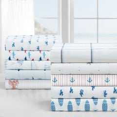 BEAUX STRIPED FULL SHEET SET,Blue Mirage,large