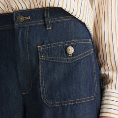 Chambray Wide Leg Pant,Stellar Blue Heather,large