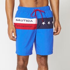 8" COMPETITION HERITAGE PRINT QUICK-DRY SWIM,Lapis,large