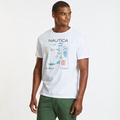 South Island Crewneck Tee,Bright White,large