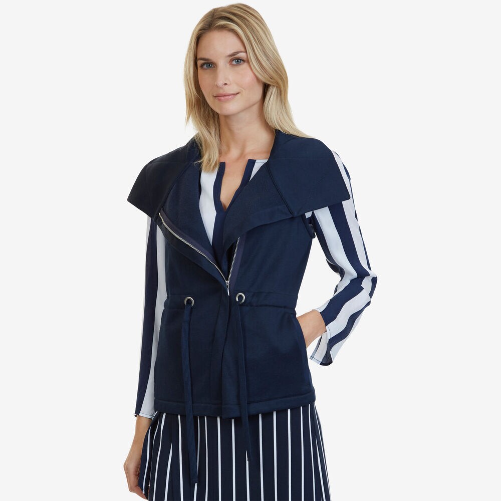 Sailstitch Collar Vest,Stellar Blue Heather,large