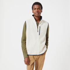 BRAND ICON FLEECE VEST,Oatmeal Heather,large