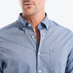 CLASSIC FIT WRINKLE-RESISTANT PRINTED SHIRT,Estate Blue,large