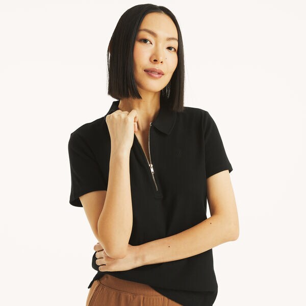 Zip-Up Polo