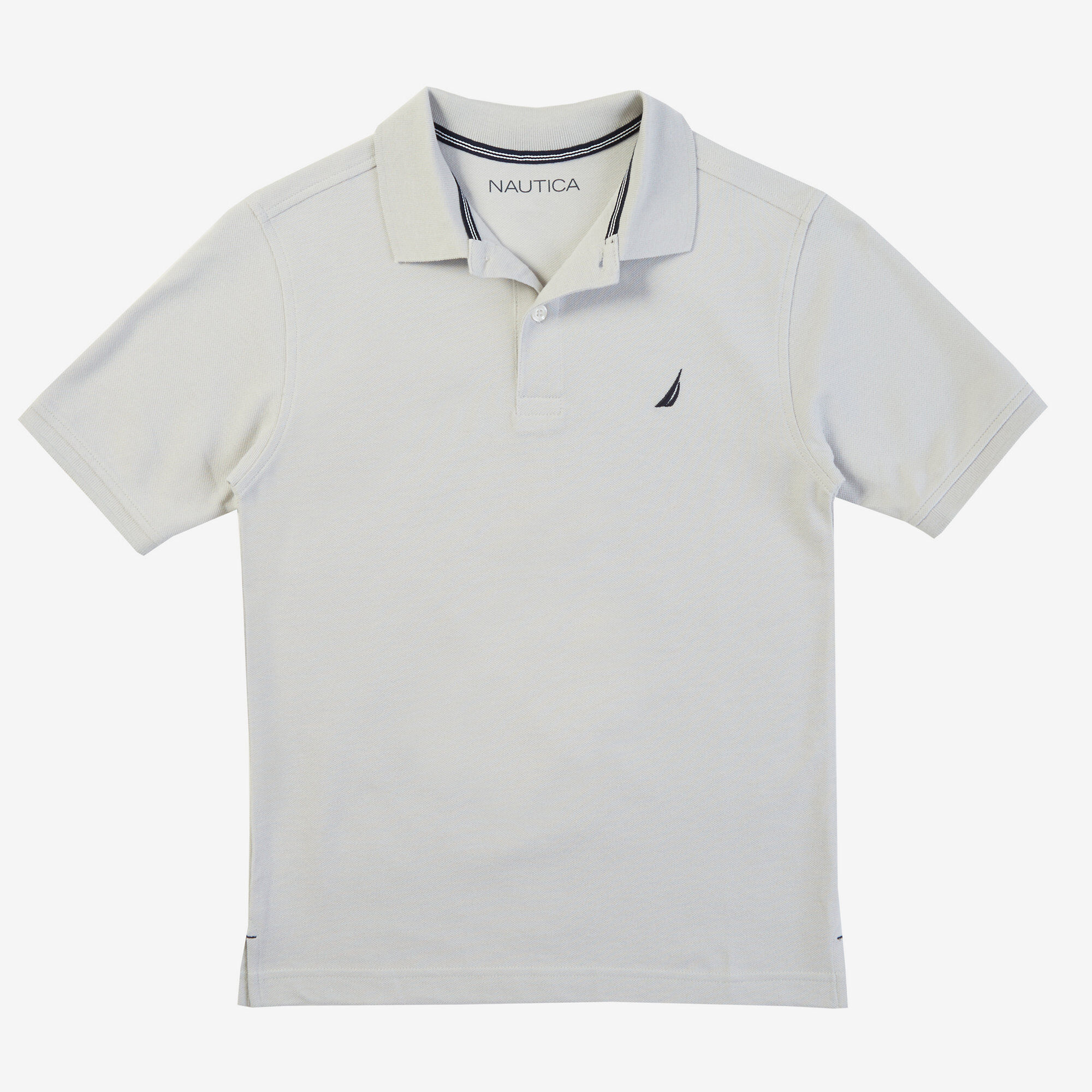 Boys' Solid Polo Shirt (8-16),Starlight,large
