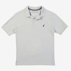 Boys' Solid Polo Shirt (8-16),Starlight,large