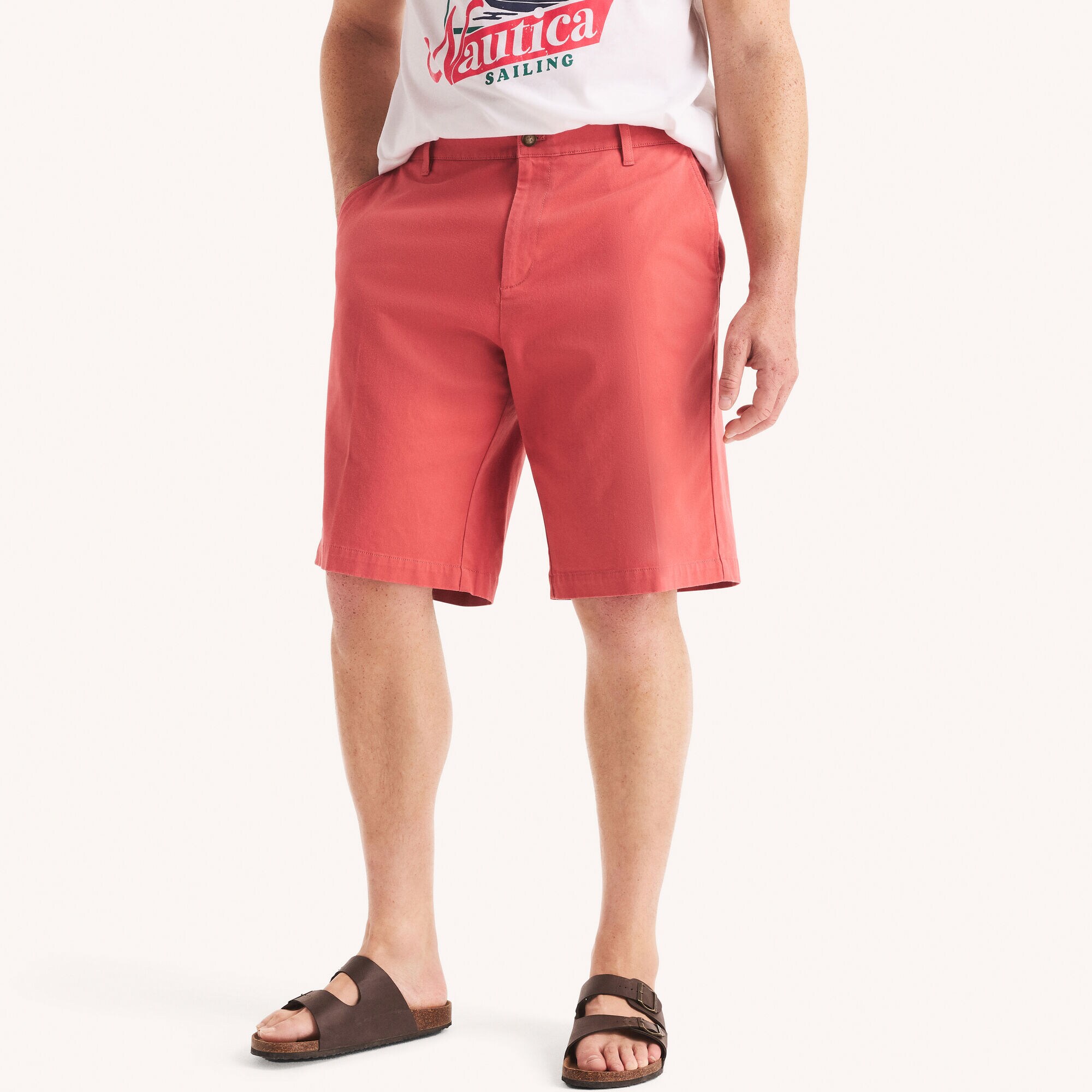 Big & Tall 8.5" Stretch Deck Short,Mineral Red,large