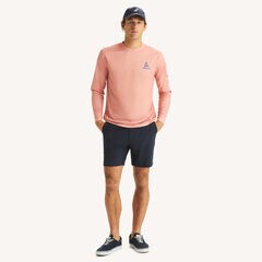 Nautica OTF Long-Sleeve UPF 50+ Shirt,Nautica Red/Orange,large