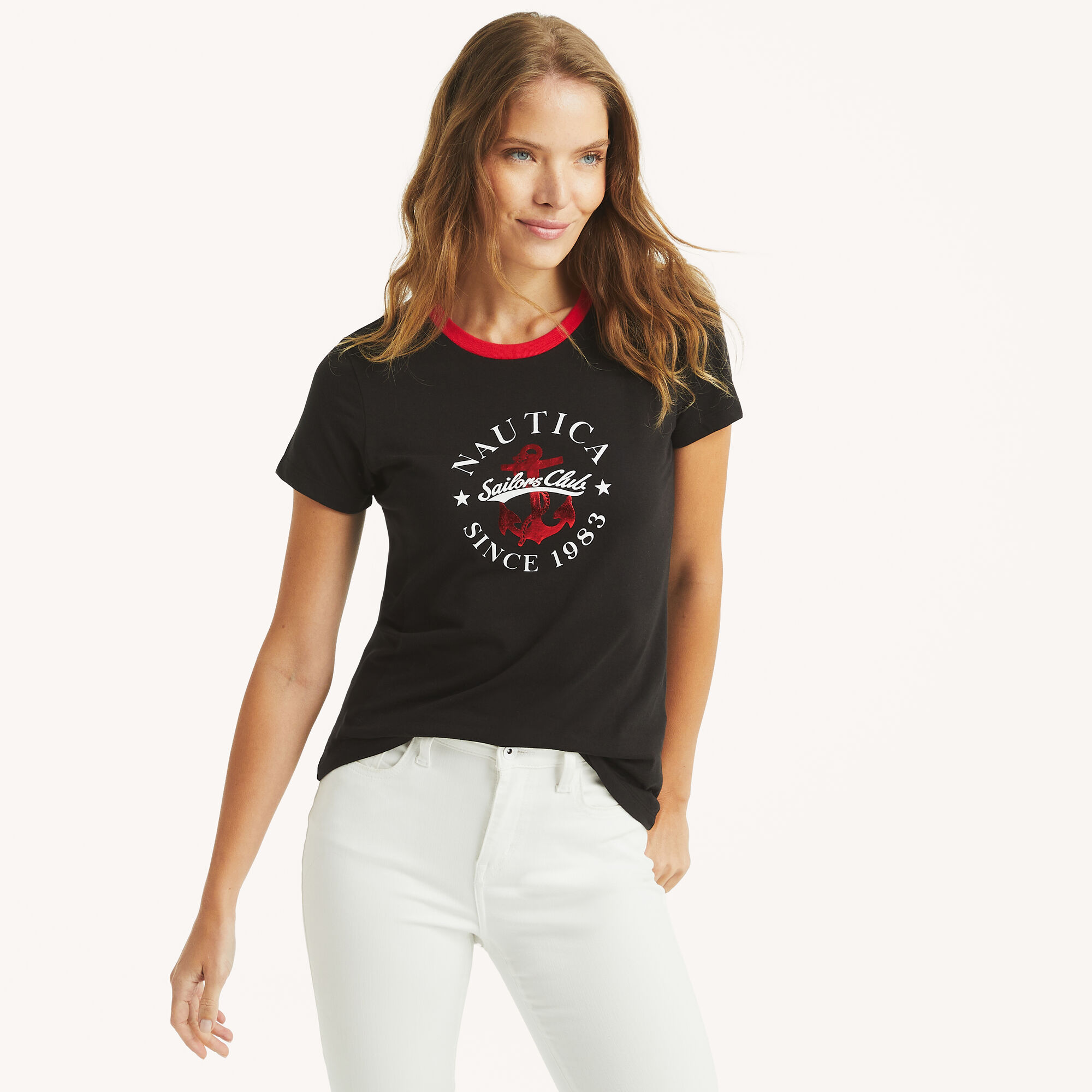 Foil Logo Graphic T-Shirt,True Black,large