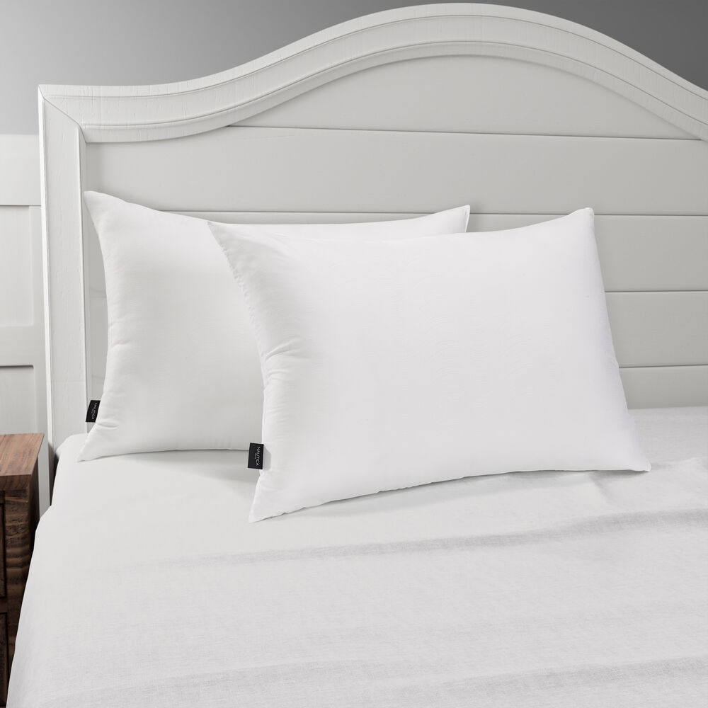 Embossed Ocean Waves King 2pc Pillows,Antique White Wash,large