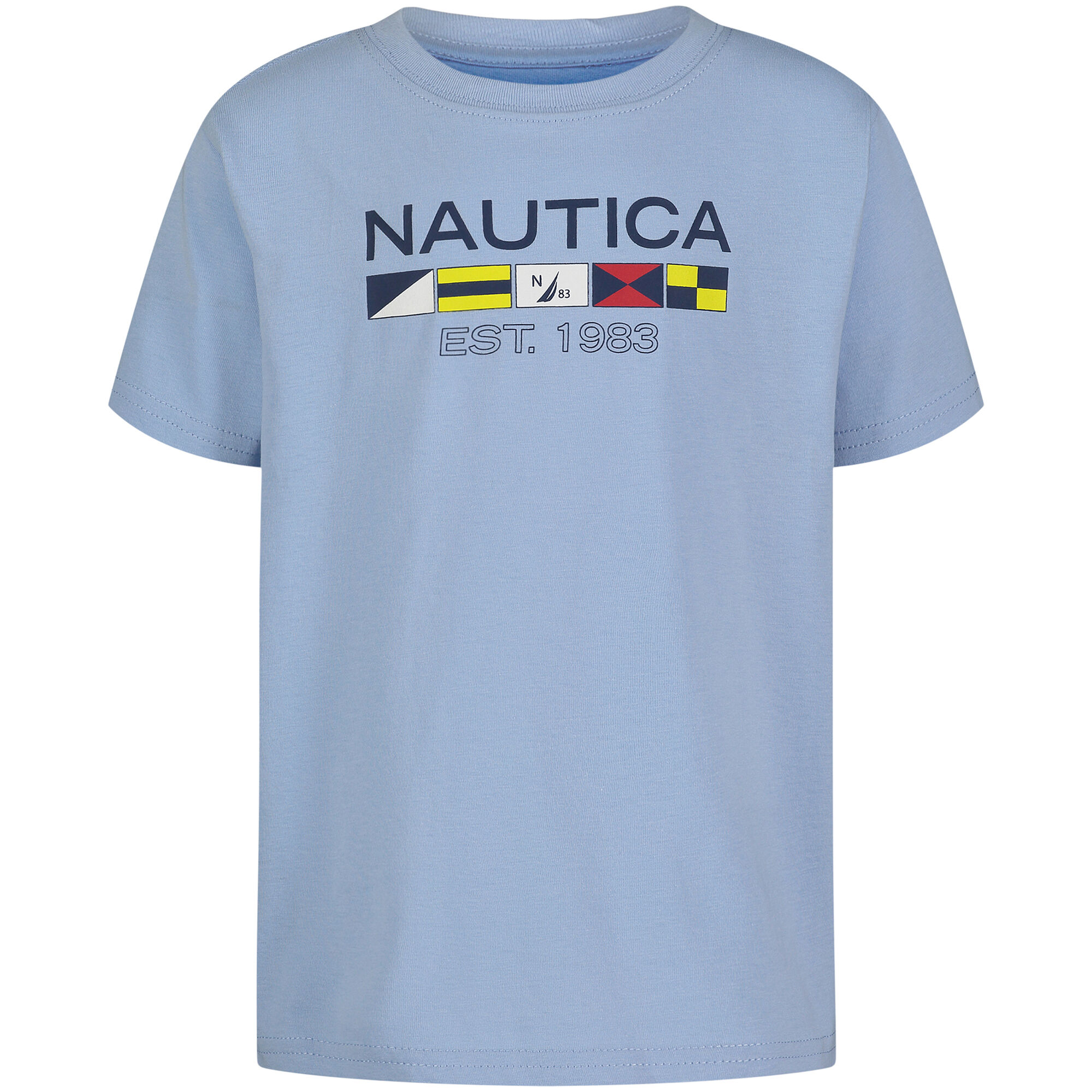 TODDLER BOYS' SIGNAL FLAGS GRAPHIC T-SHIRT (2T-4T),Azure Blue,large
