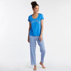 SHORT SLEEVE PAJAMA SET IN SEA MOSIAC PRINT,Federal Blue,large