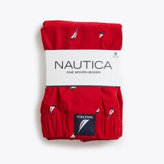 SAIL PRINT COTTON BOXER,Magenta Olive,large