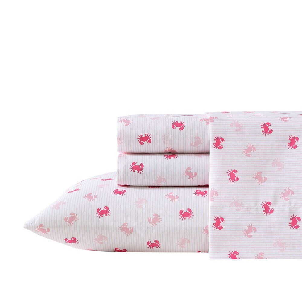 Axton Crab Pink Full Sheet Set,Lt Pink,large