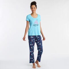 SHORT SLEEVE PAJAMA SET IN MULTI SAIL PRINT,Pure Adriatic Sea Wash,large