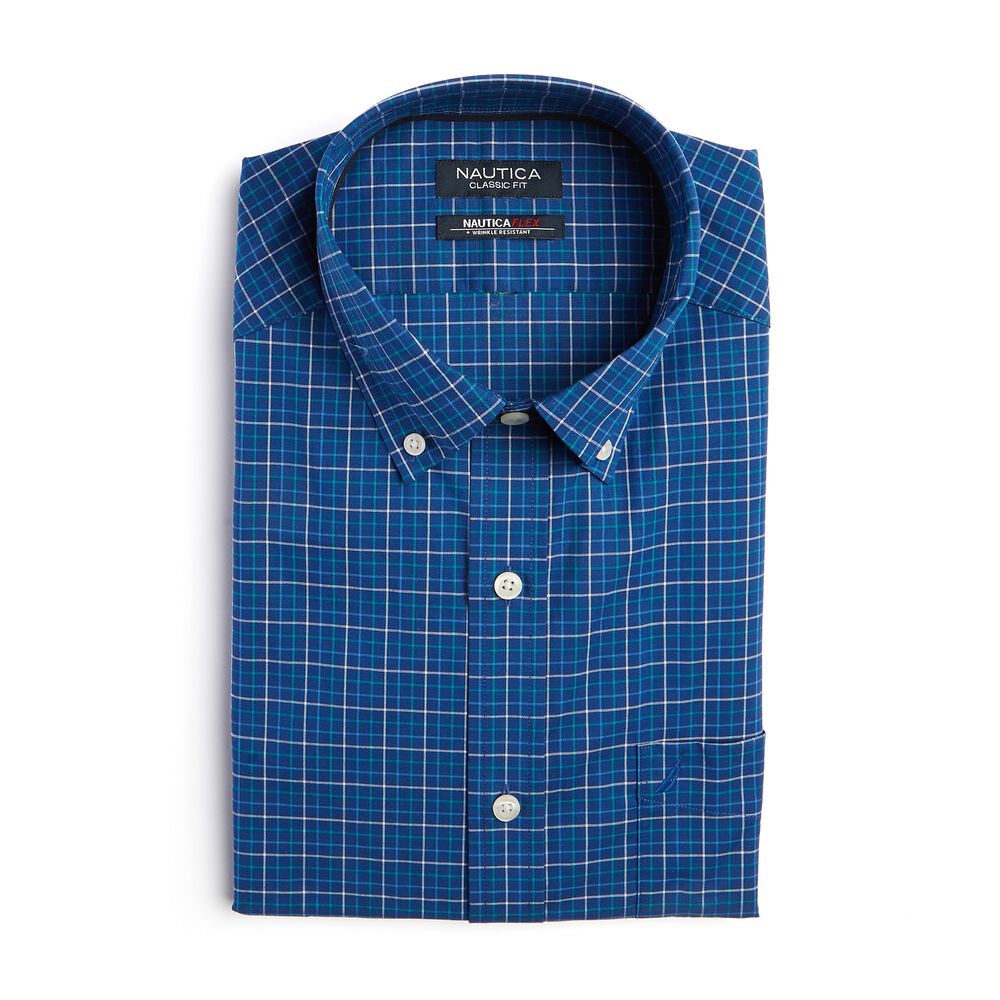 CLASSIC FIT WRINKLE-RESISTANT PLAID SHIRT,Limoges,large