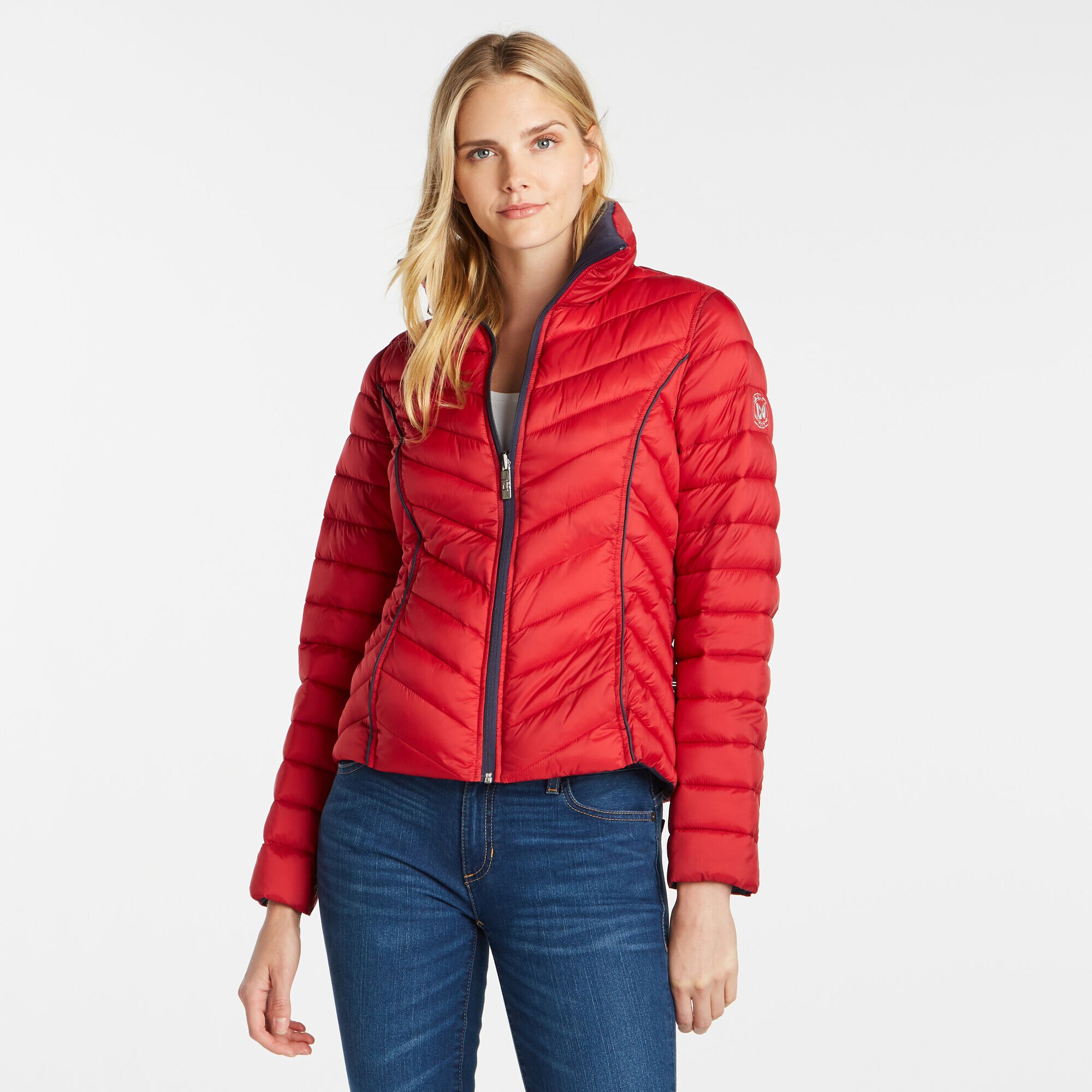 Reversible Packable Puffer Jacket,Tomales Red,large