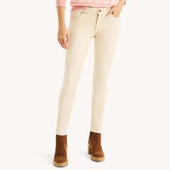 Mid-Rise Sateen Skinny Pant,Sail White,large