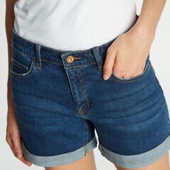 Cuff Denim Short in Beach Blue Wash,Delphinium Blue,large